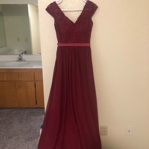 Deep Red/Burgundy Prom Dress